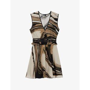 NWT | The Kooples | Silk | Marble Print | Mini Dress